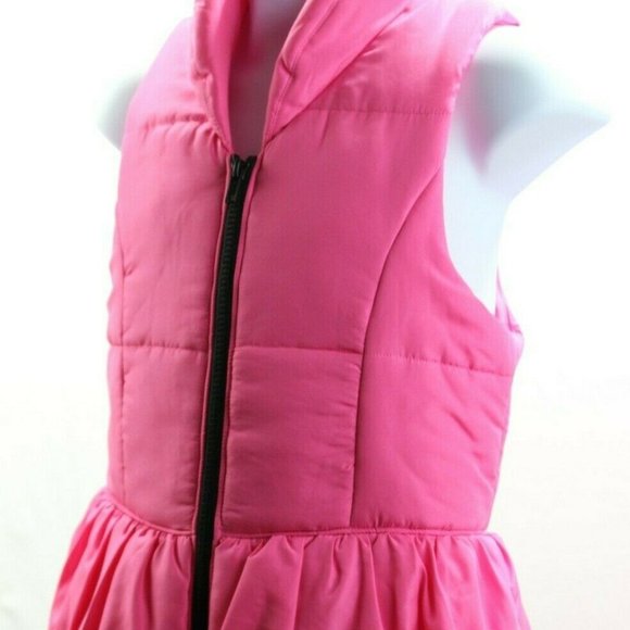 Girls Amy Byer Sleevless Zip Up Vest Pink Size M - Picture 4 of 8